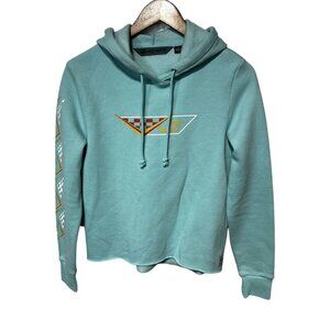 Harley-Davidson Teal Cropped Hoodie Size Medium